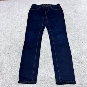 American Eagle Outfitters Jeans Jegging Super Stretch Blue Pockets Size 2 Short
